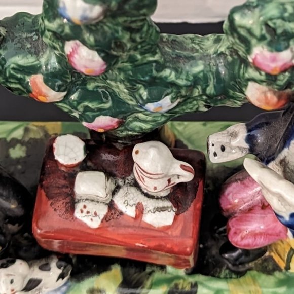 Antique Staffordshire Pottery "Dr Syntax Playing at Cards" - Picture 7 of 7